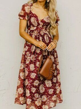 The Chelsea Fall Floral Midi Dress